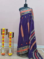 Deep Purple Khadhi Cotton Saree 