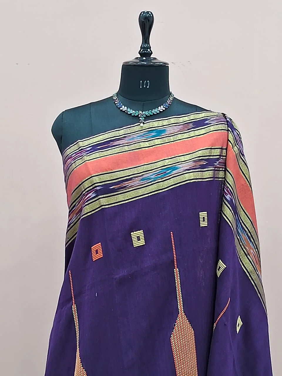 Deep Purple Khadhi Cotton Saree 1