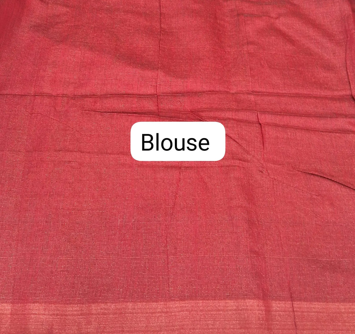 Brick Red Khadhi Cotton Saree blouse