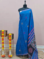 Blue Khadhi Cotton Saree 