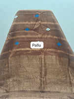 Brown Khadhi Cotton Tissue Saree pallu