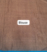 Brown Khadhi Cotton Tissue Saree blouse
