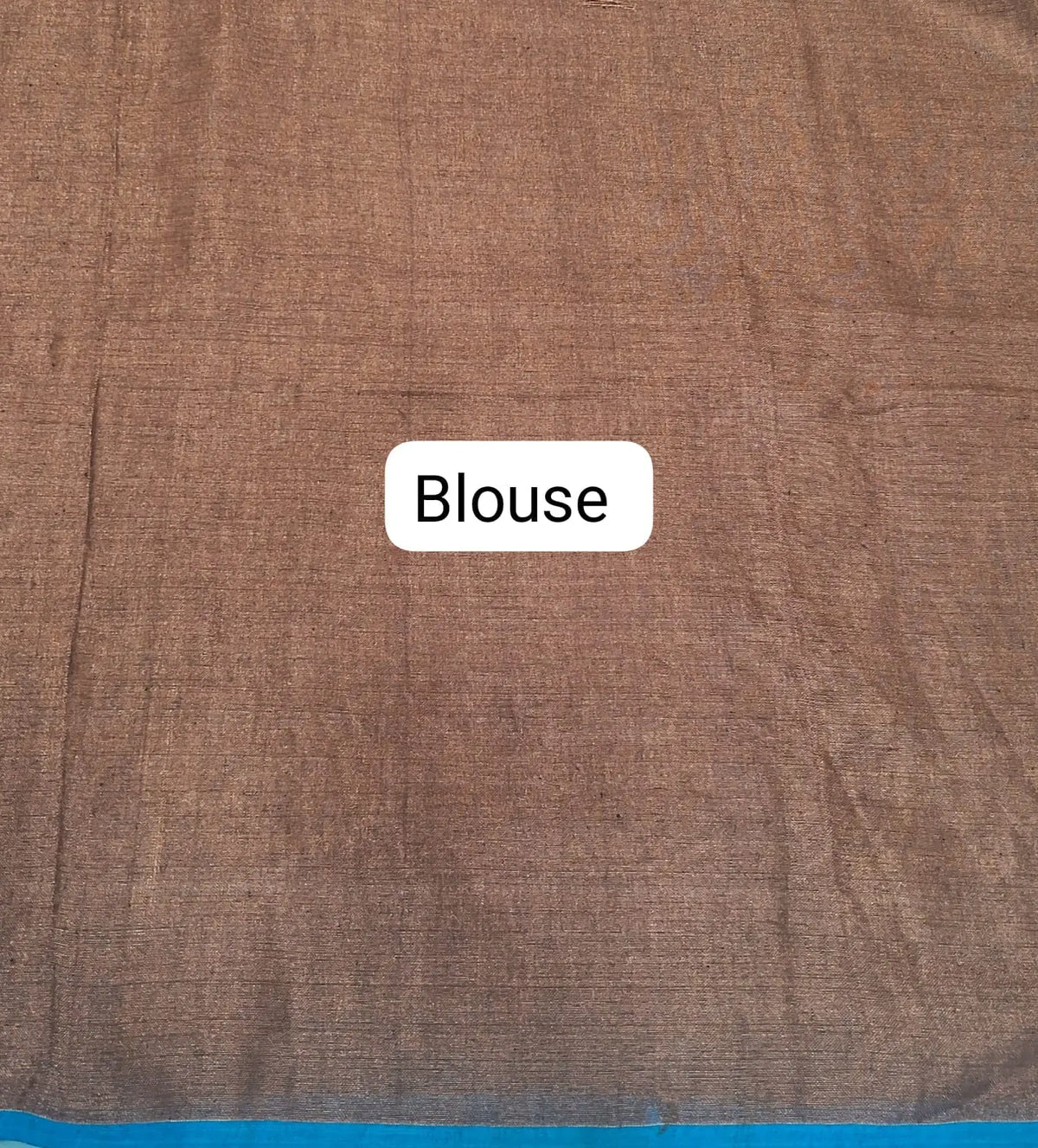Brown Khadhi Cotton Tissue Saree blouse