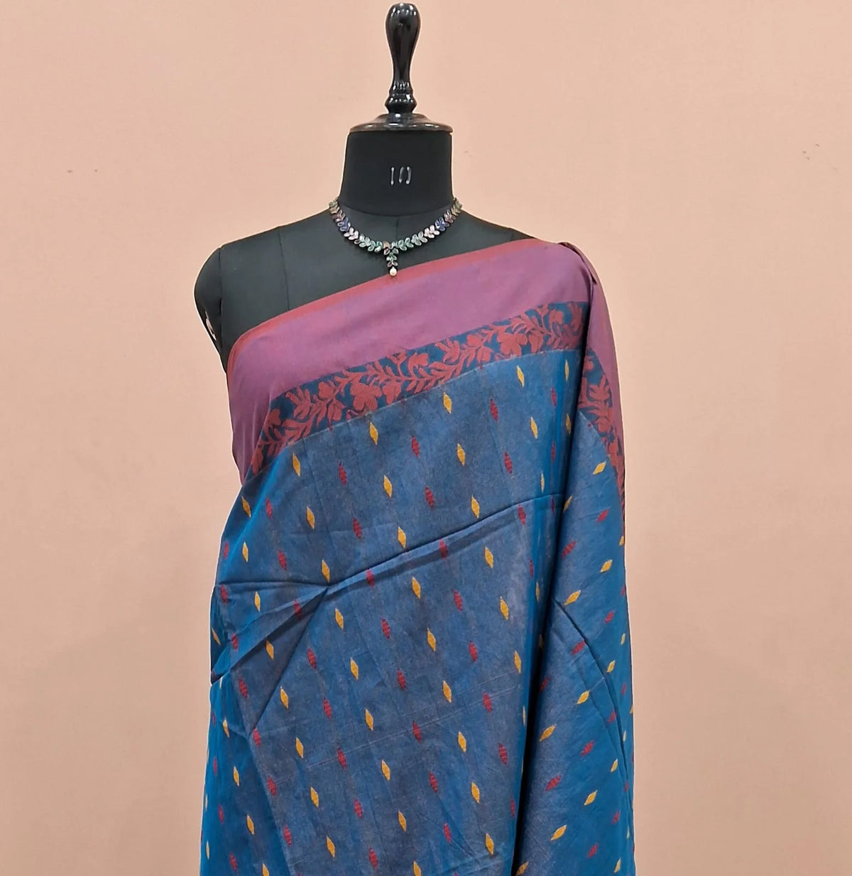 Elegant Blue Khadhi Cotton Saree 1