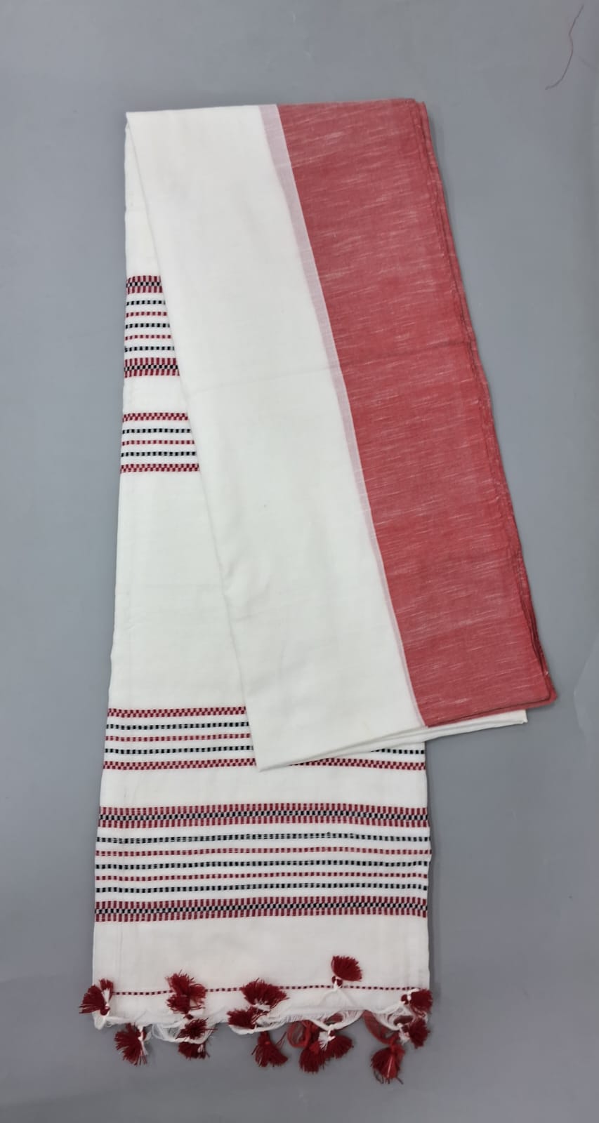 White Khadi Cotton Saree