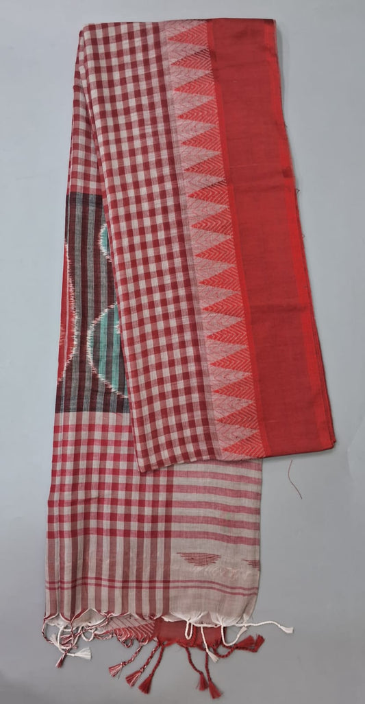 Off white Khadi Cotton Saree