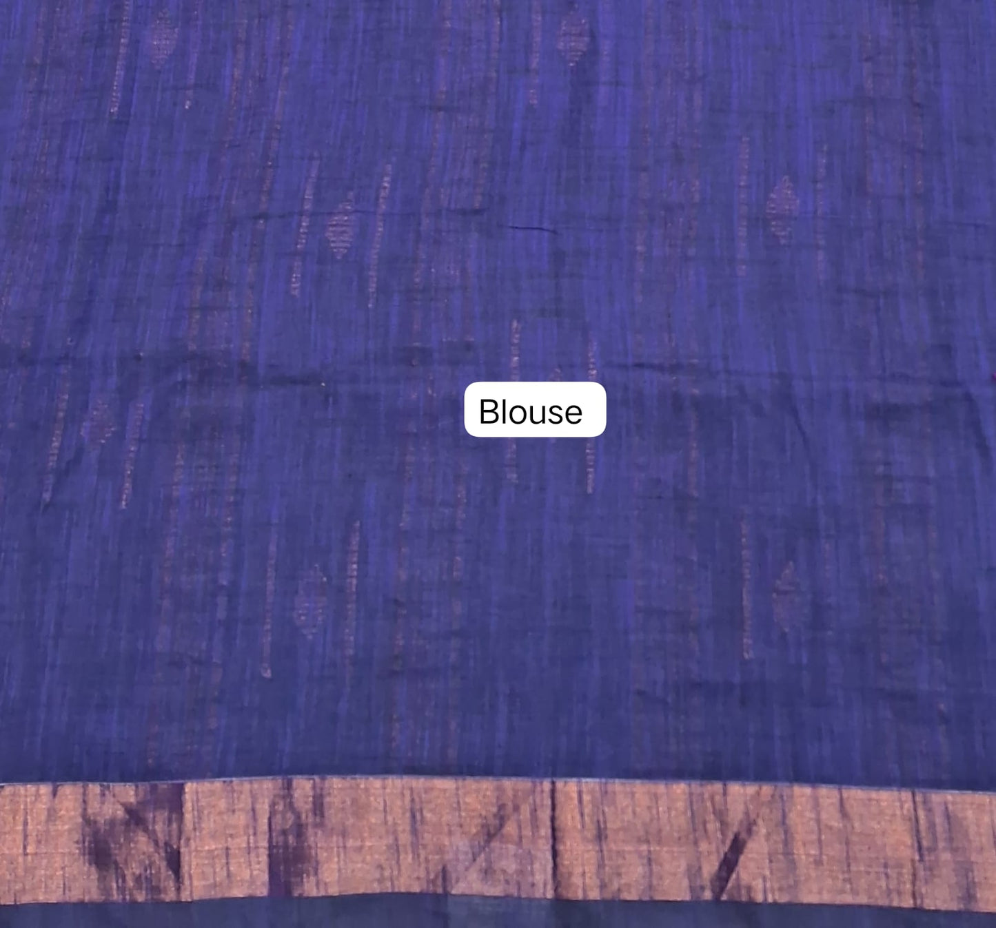 Royal Blue Khadi Cotton Saree