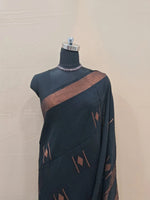 Elegant Black Khadhi Cotton Saree 1
