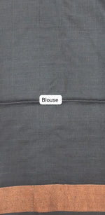 Elegant Black Khadhi Cotton Saree blouse