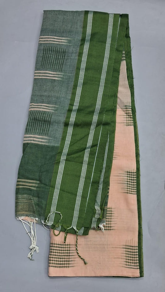 Beige Khadhi Cotton Saree