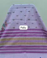 Light lavender Kanchi  cotton saree pallu