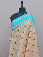 Beige Kanchi cotton saree 1