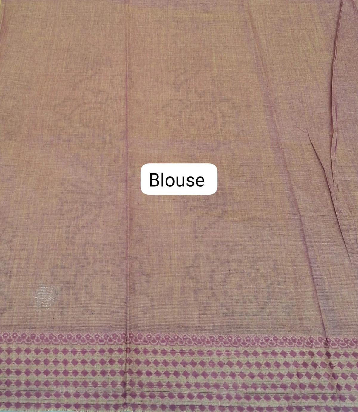 Light golden yellow Kanchi cotton saree blouse