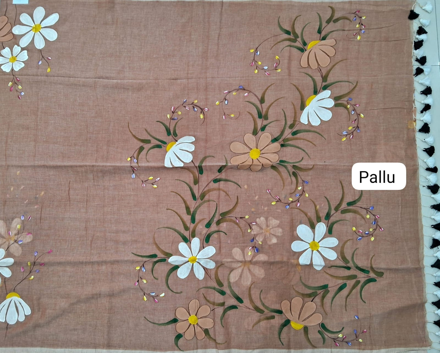 Pecan Brown Khadi /Mulmul Cotton Saree