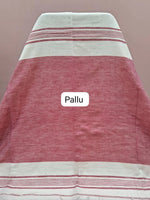 Off-White plain khadhi cotton saree pallu