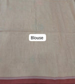 Beige khadhi cotton saree  Blouse