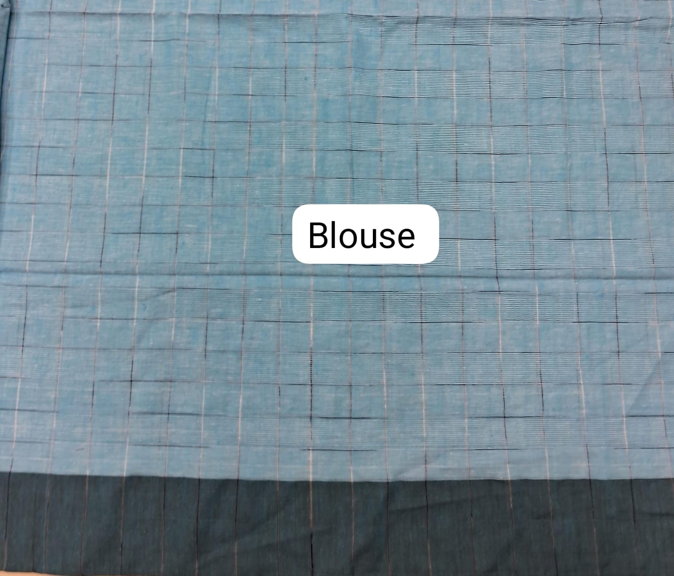 Sky Blue Khadi Cotton Saree