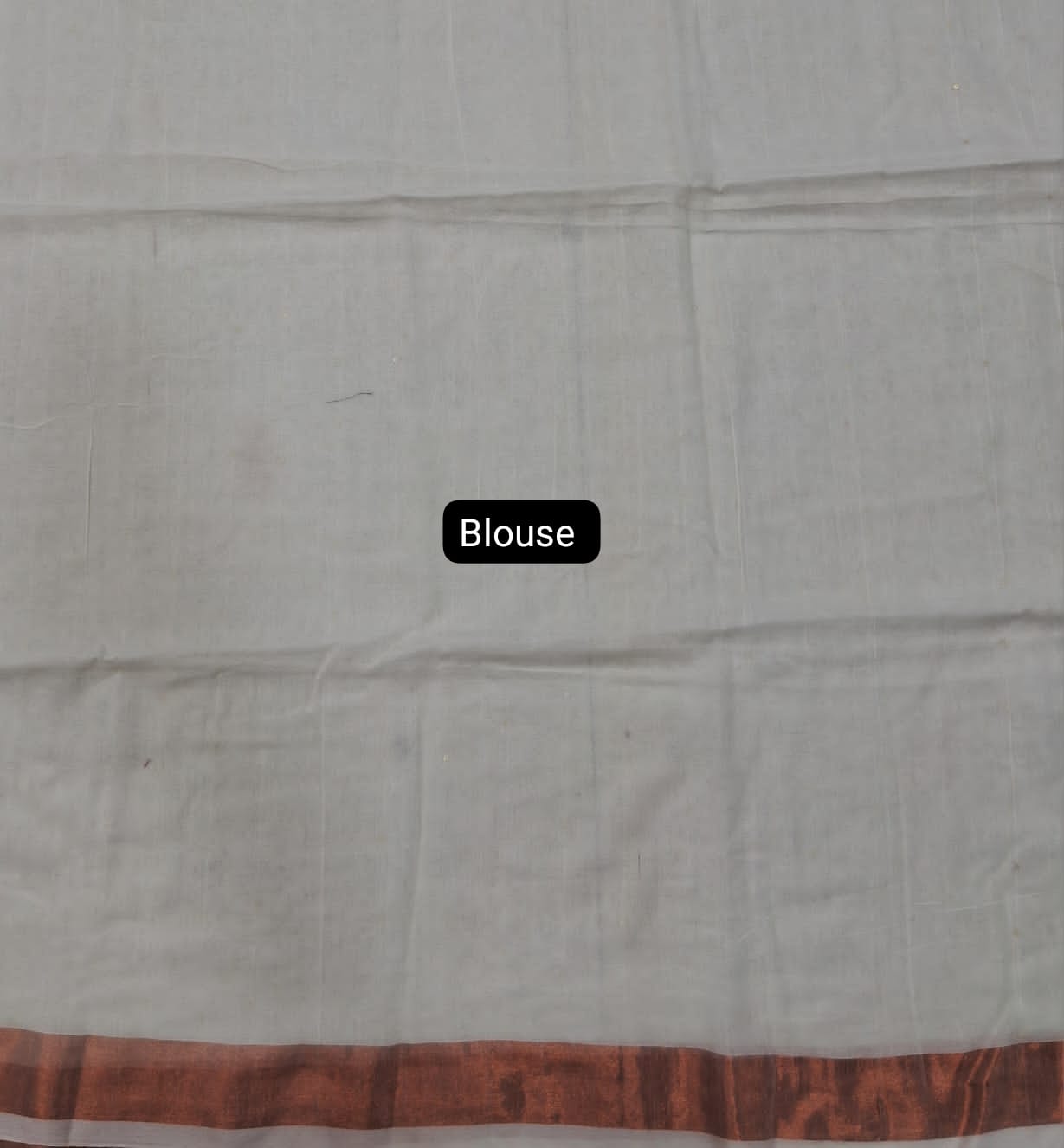 Off-White Khadi Cotton Saree