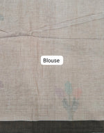 Classic Beige Khadi Cotton Saree Blouse