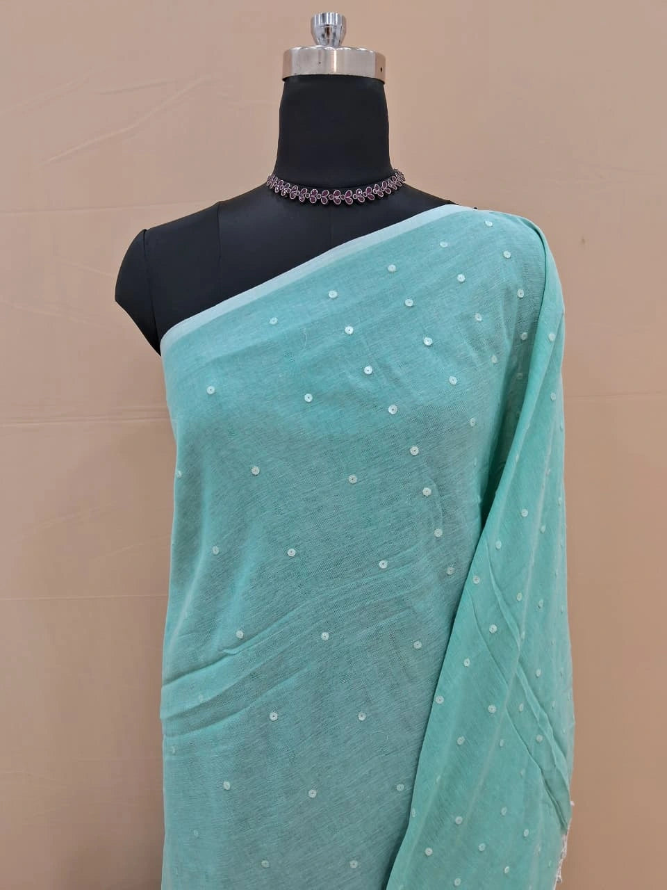 Elegant Light green Khadhi cotton saree 1