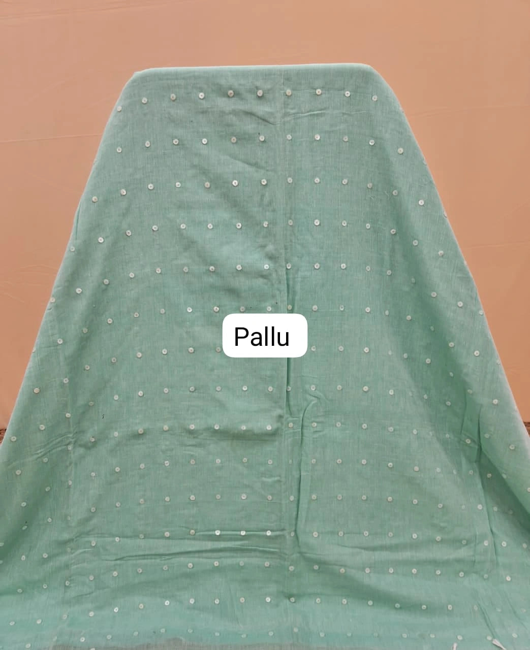 Elegant Light green Khadhi cotton saree 2