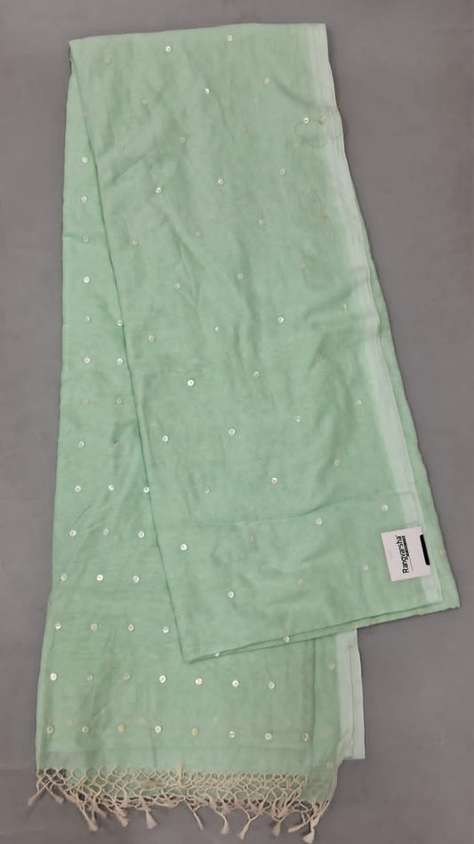 Light green khadi cotton saree