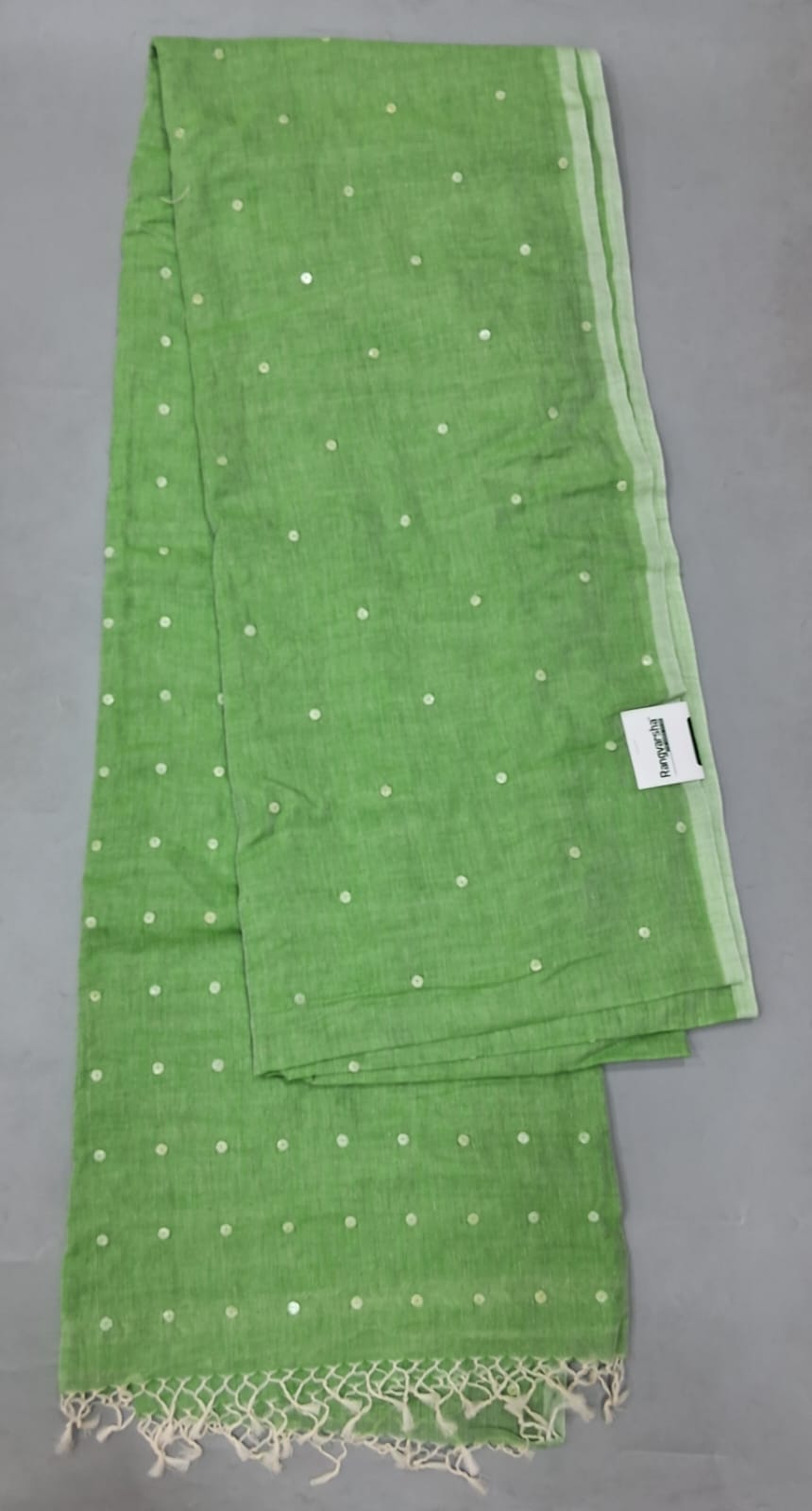 Green khadi cotton saree