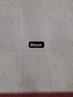 Soft White Khadhi Cotton Ethnic Wear Saree Blouse