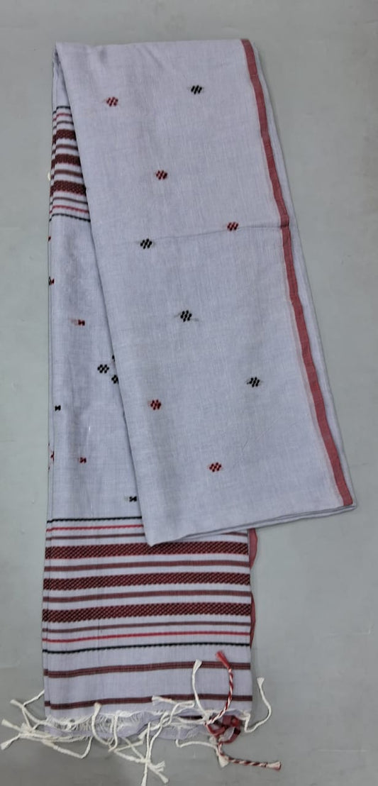 Light Lavender Khadi Cotton Saree