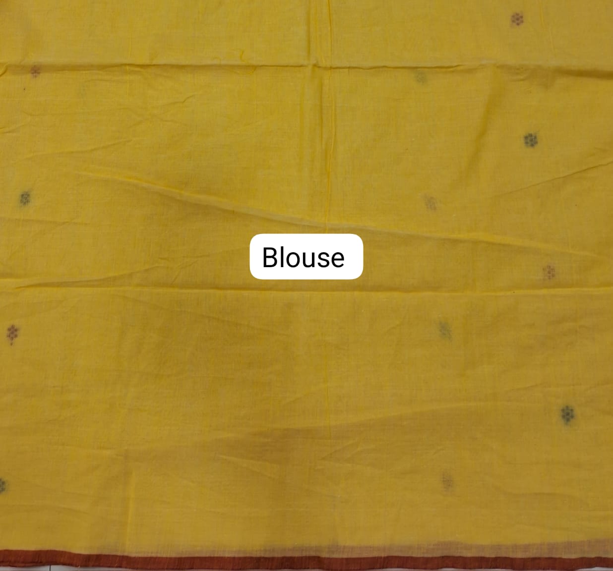 Mango Yellow Khadi Cotton Saree