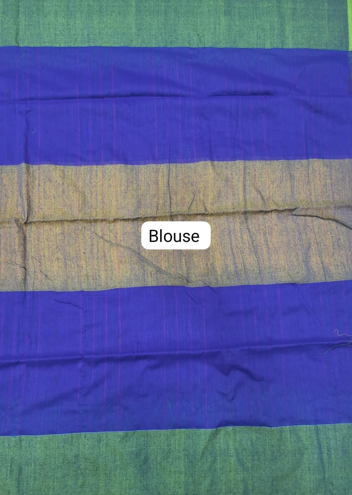 Handwoven Paneled Khadhi Cotton Saree Blouse