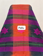 Traditional Paneled Khadhi Cotton Saree Pallu