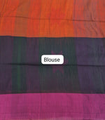 Traditional Paneled Khadhi Cotton Saree Blouse