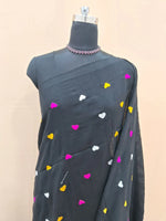 Black Khadhi Cotton Saree 1