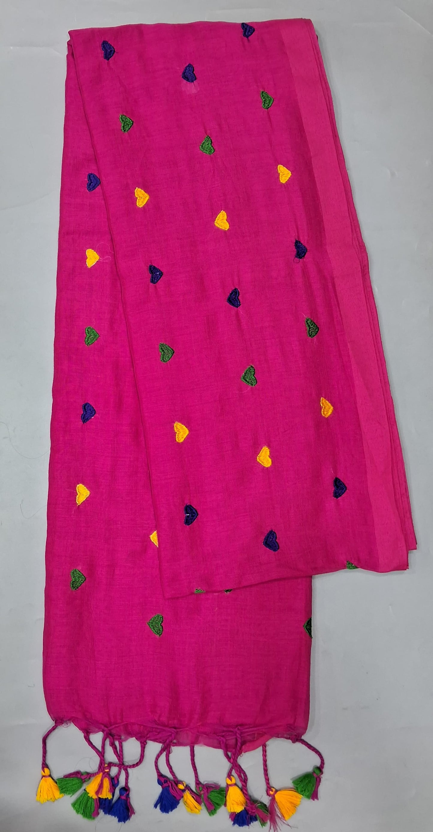 Pink Khadi Cotton Saree