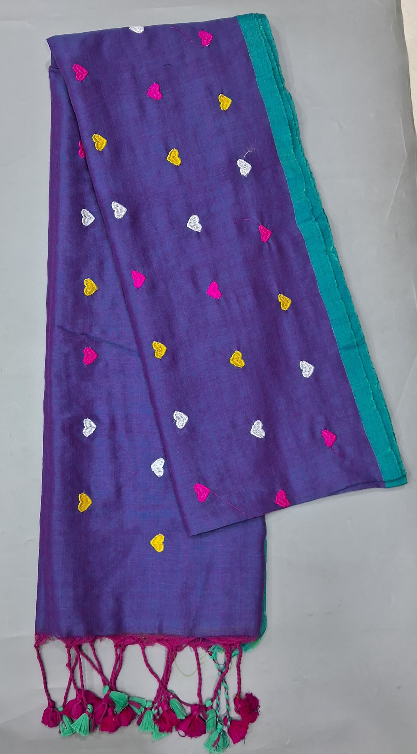 Blue Khadi Cotton Saree