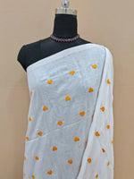 Regal Ivory White Khadhi Cotton Handloom Saree 1