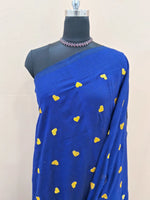 Royal Blue Khadhi Cotton Saree 1