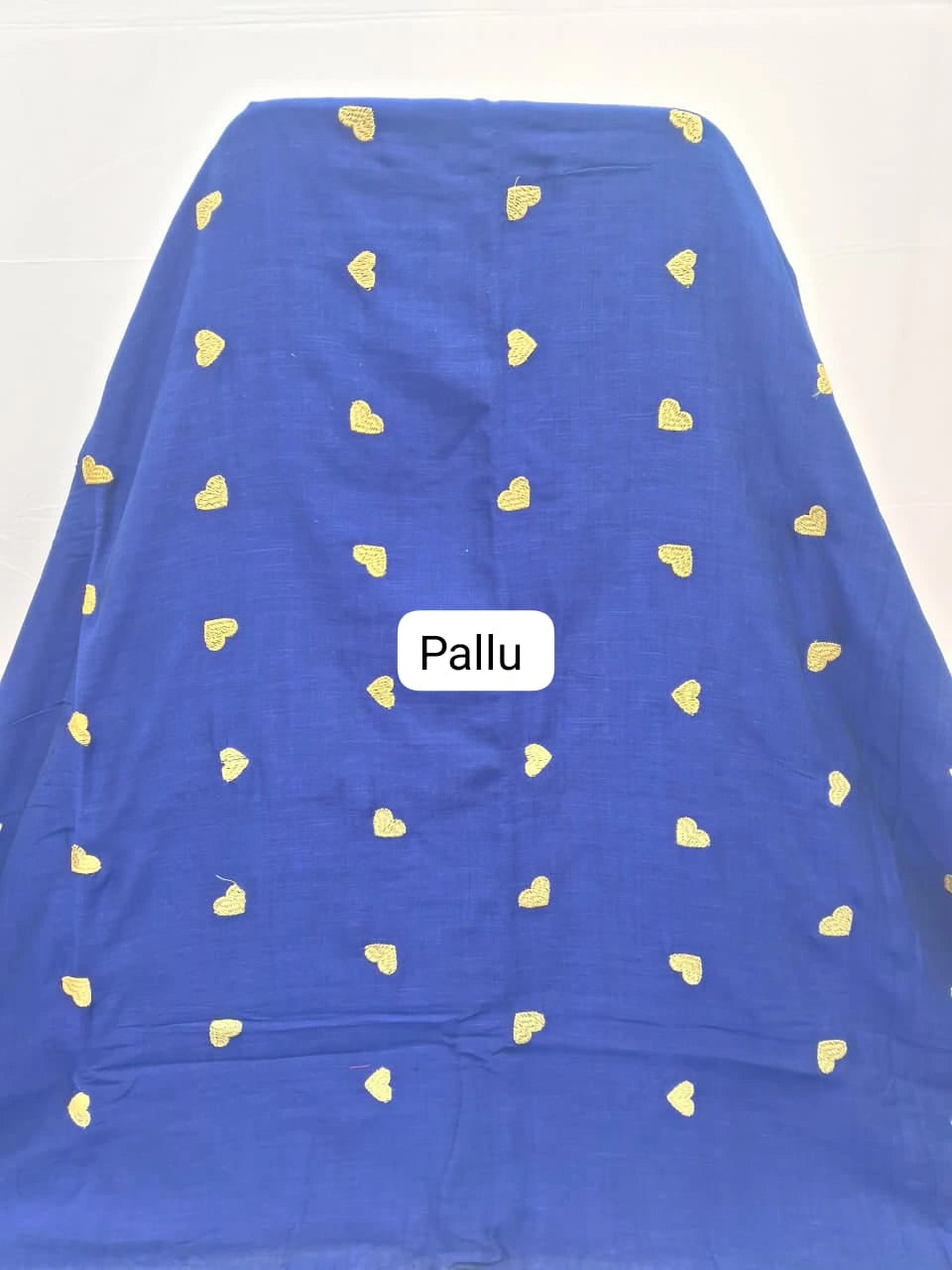 Royal Blue Khadhi Cotton Saree 2