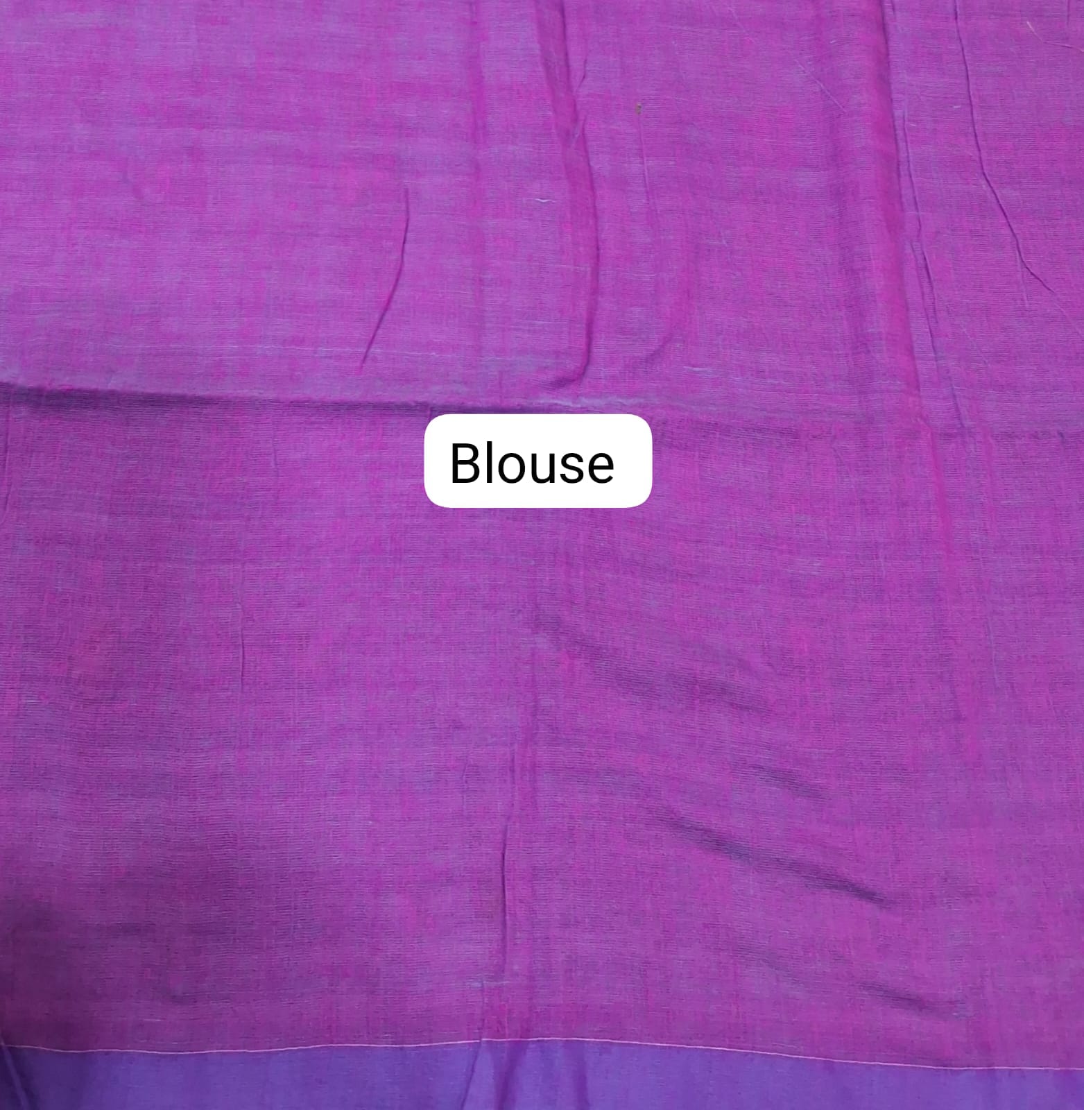 Light Purple Khadhi Cotton Saree blouse