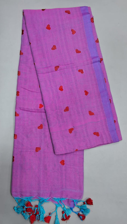 Light Purple Khadhi Cotton Saree