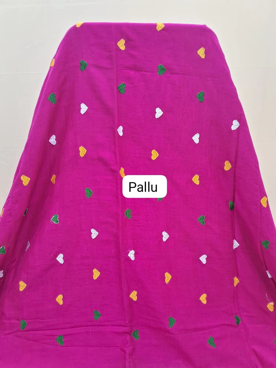 Classic Rani Pink Khadhi Cotton Saree Pallu