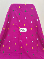Classic Rani Pink Khadhi Cotton Saree Pallu