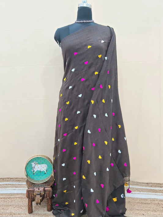 Walnut Brown Khadhi Cotton Saree