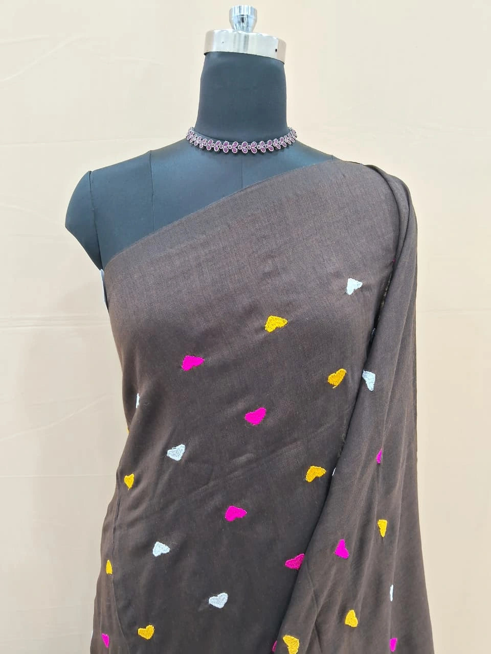 Walnut Brown Khadhi Cotton Saree 1