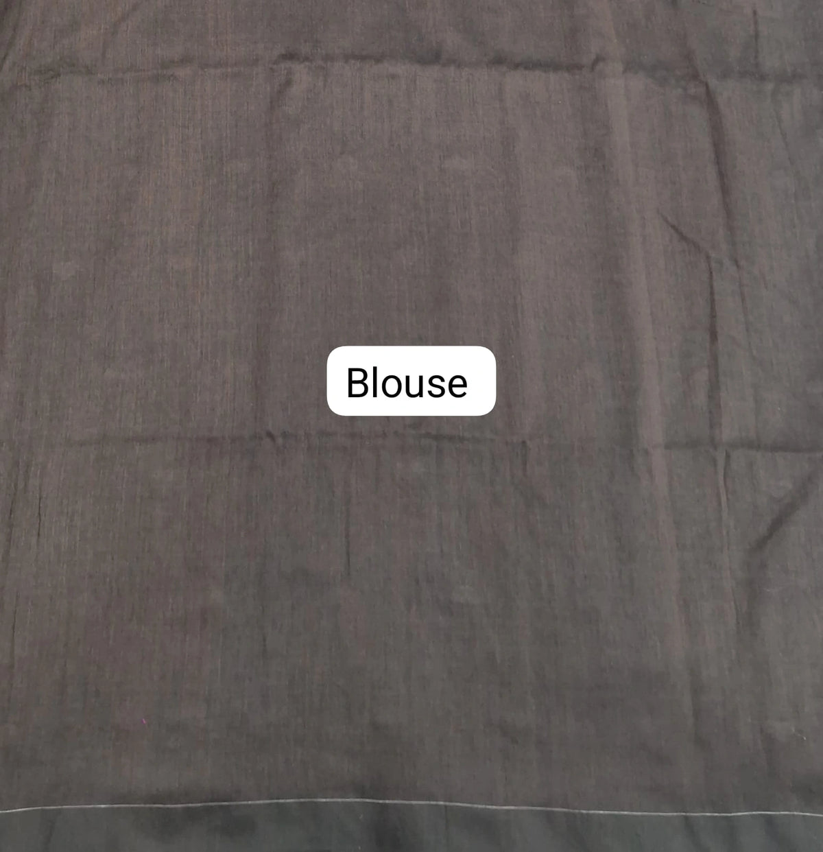 Walnut Brown Khadhi Cotton Saree Blouse