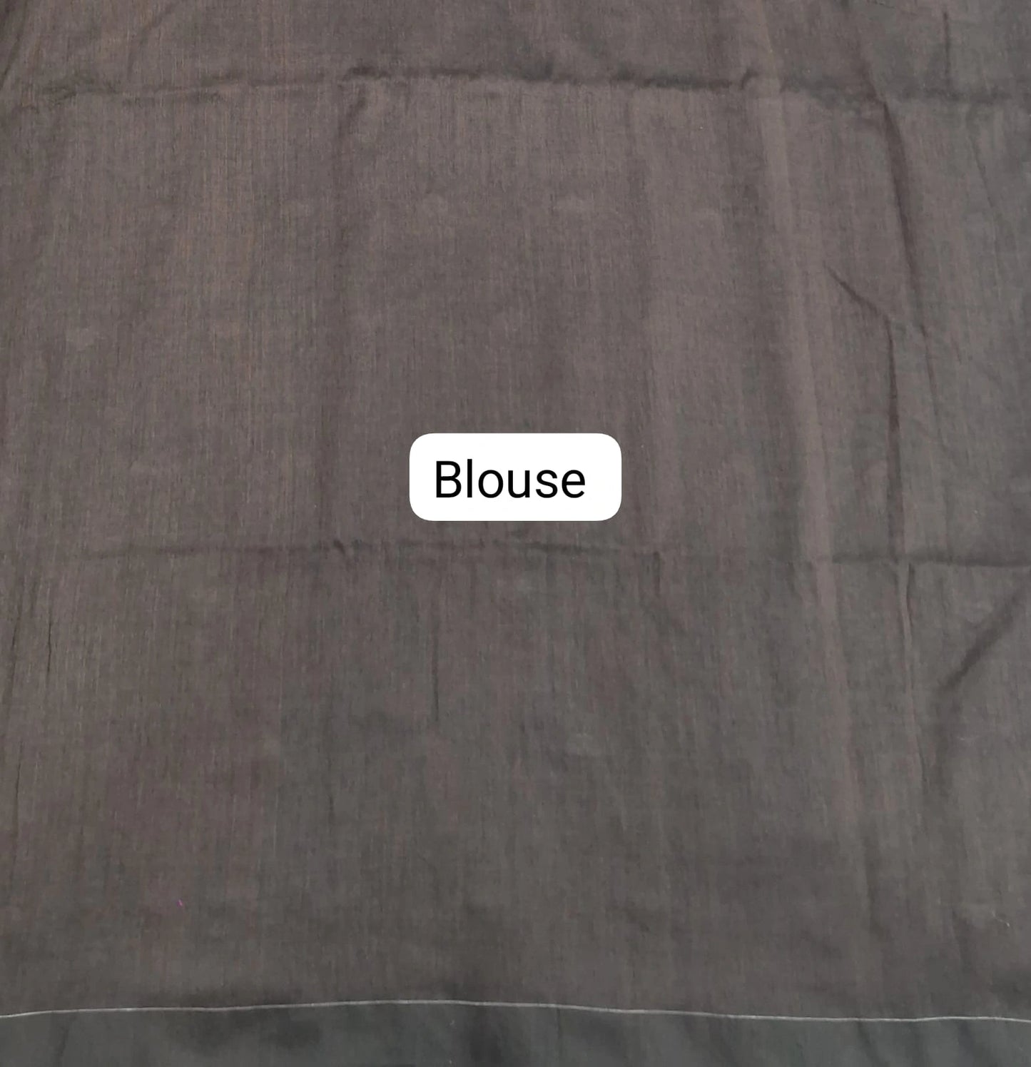 Walnut Brown Khadhi Cotton Saree Blouse