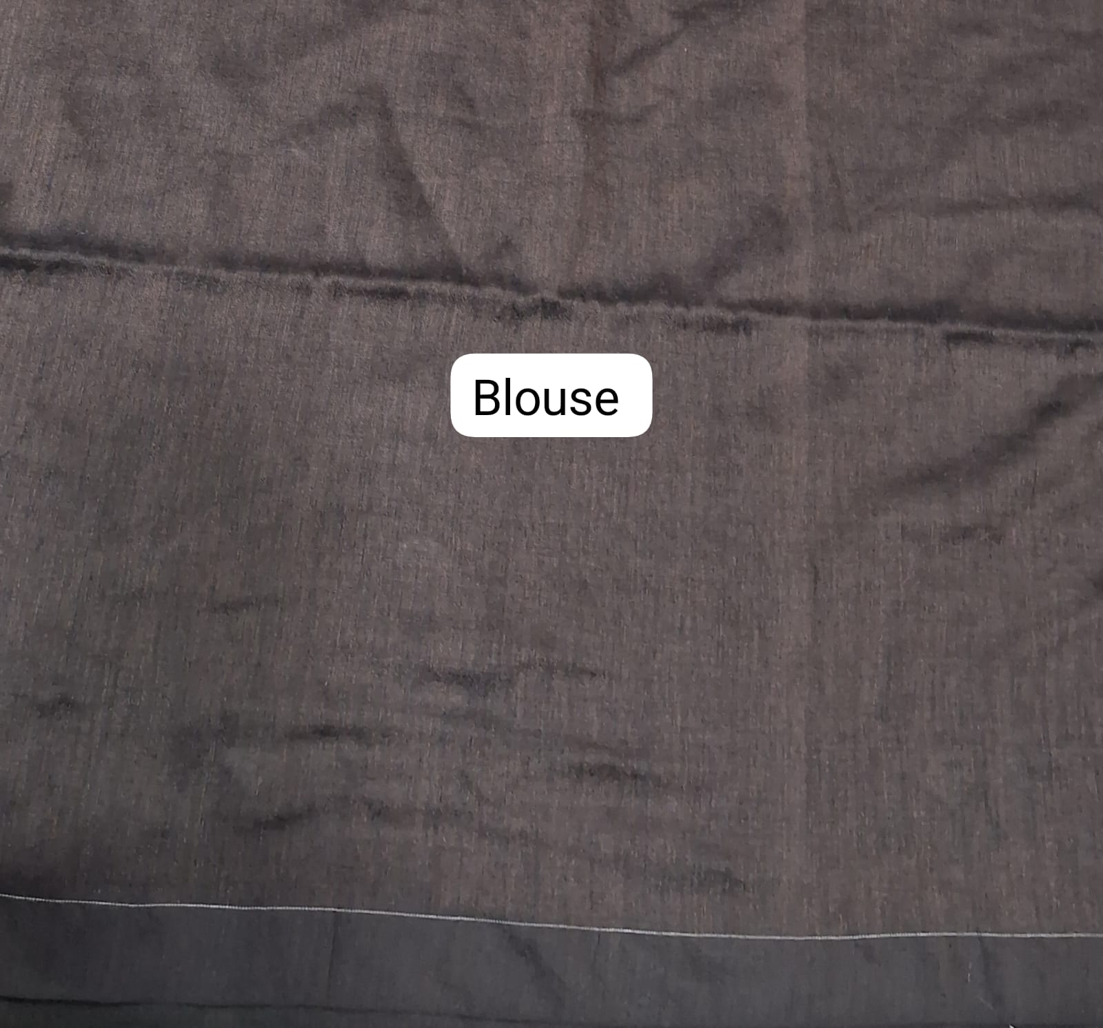 Walnut Brown Khadhi Cotton Saree blouse