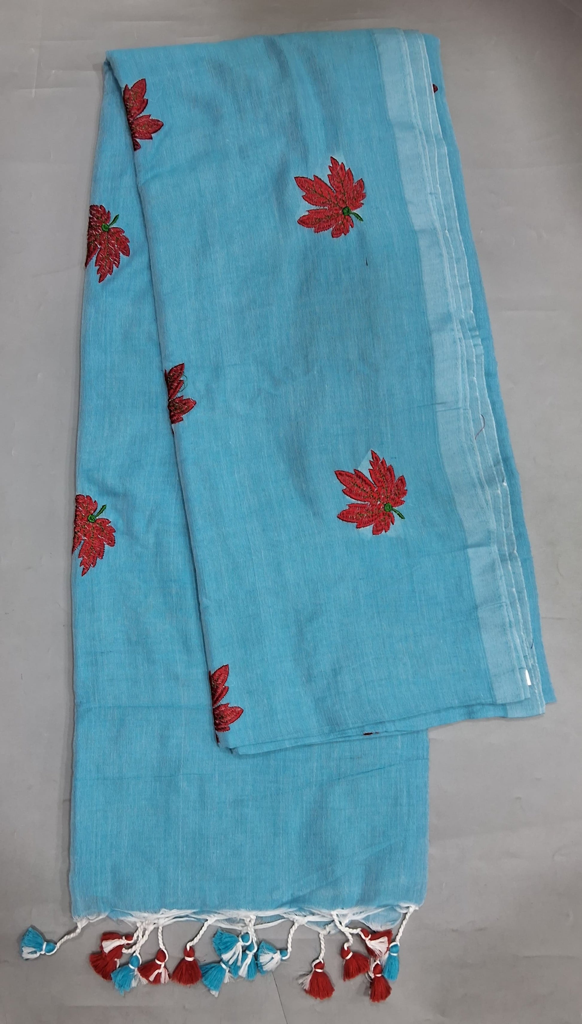 Sky Blue Khadhi Cotton Saree