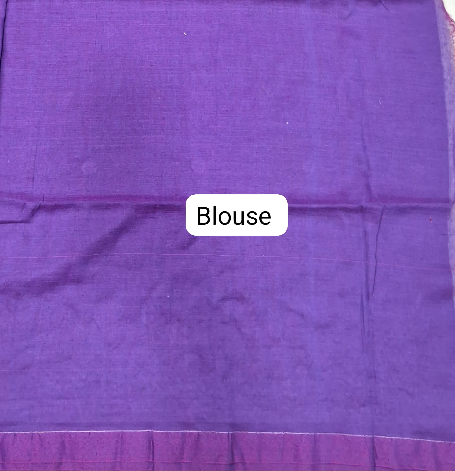 Deep Purple Khadhi Cotton Saree Blouse